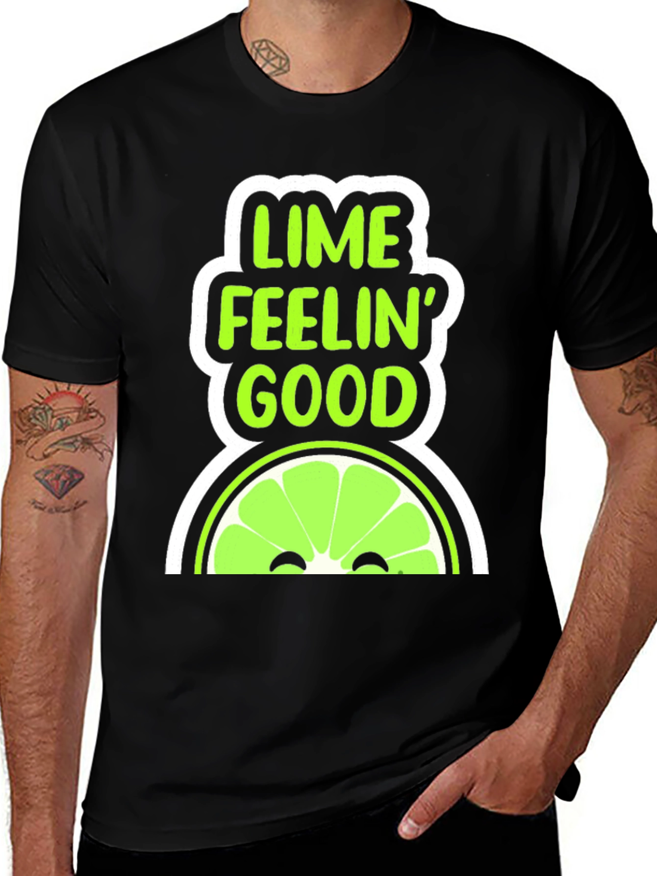 Lime Feelin Good Graphic T-Shirt