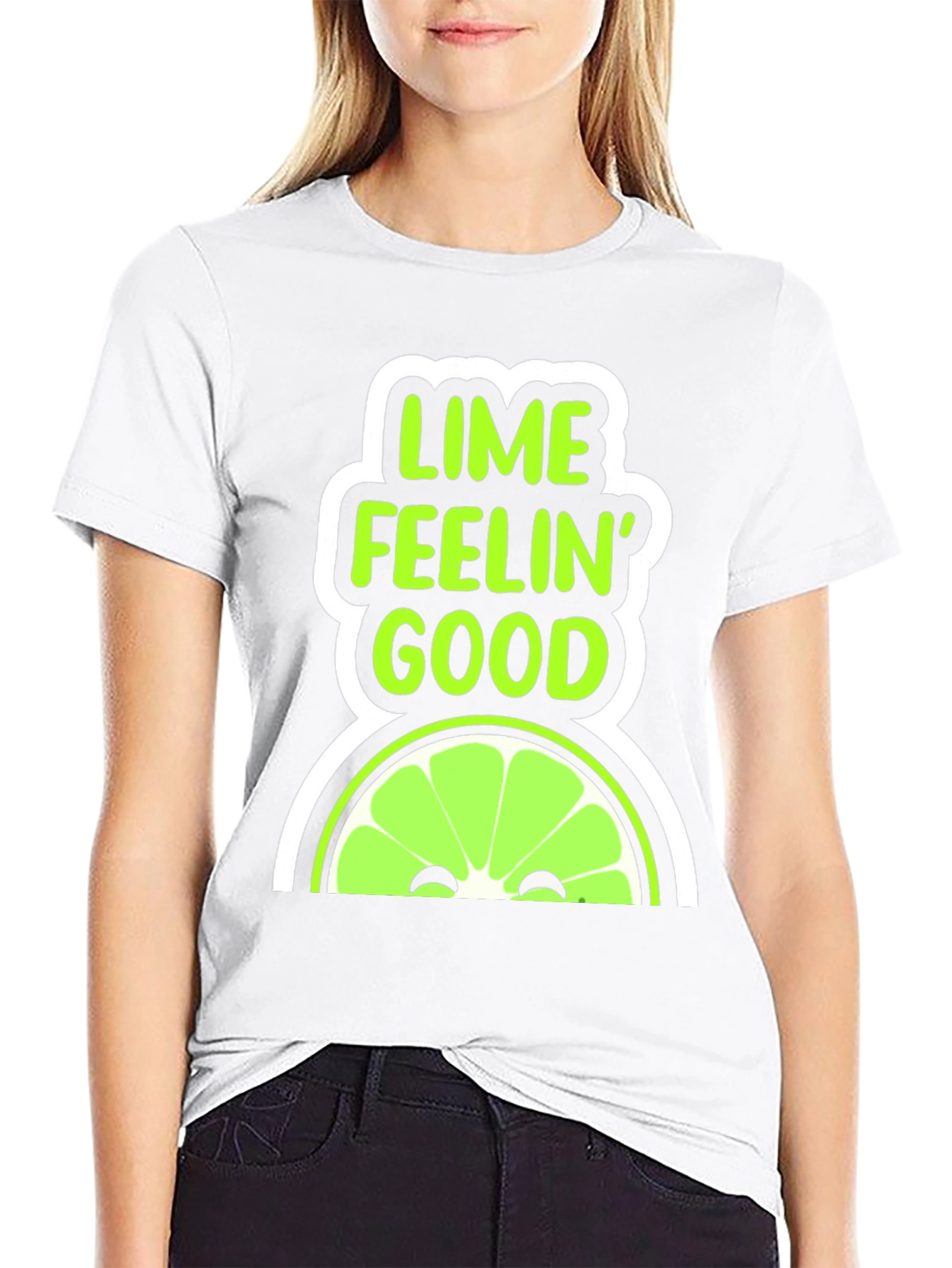 Lime Feelin Good Graphic T-Shirt