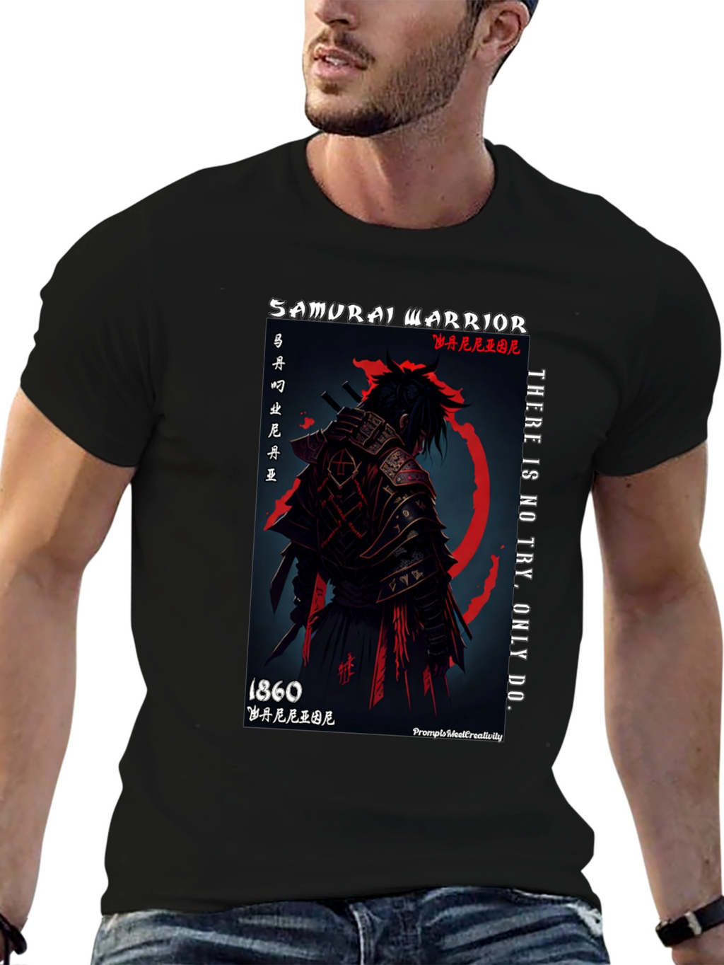 Samurai Warrior Graphic T-Shirt - 1860