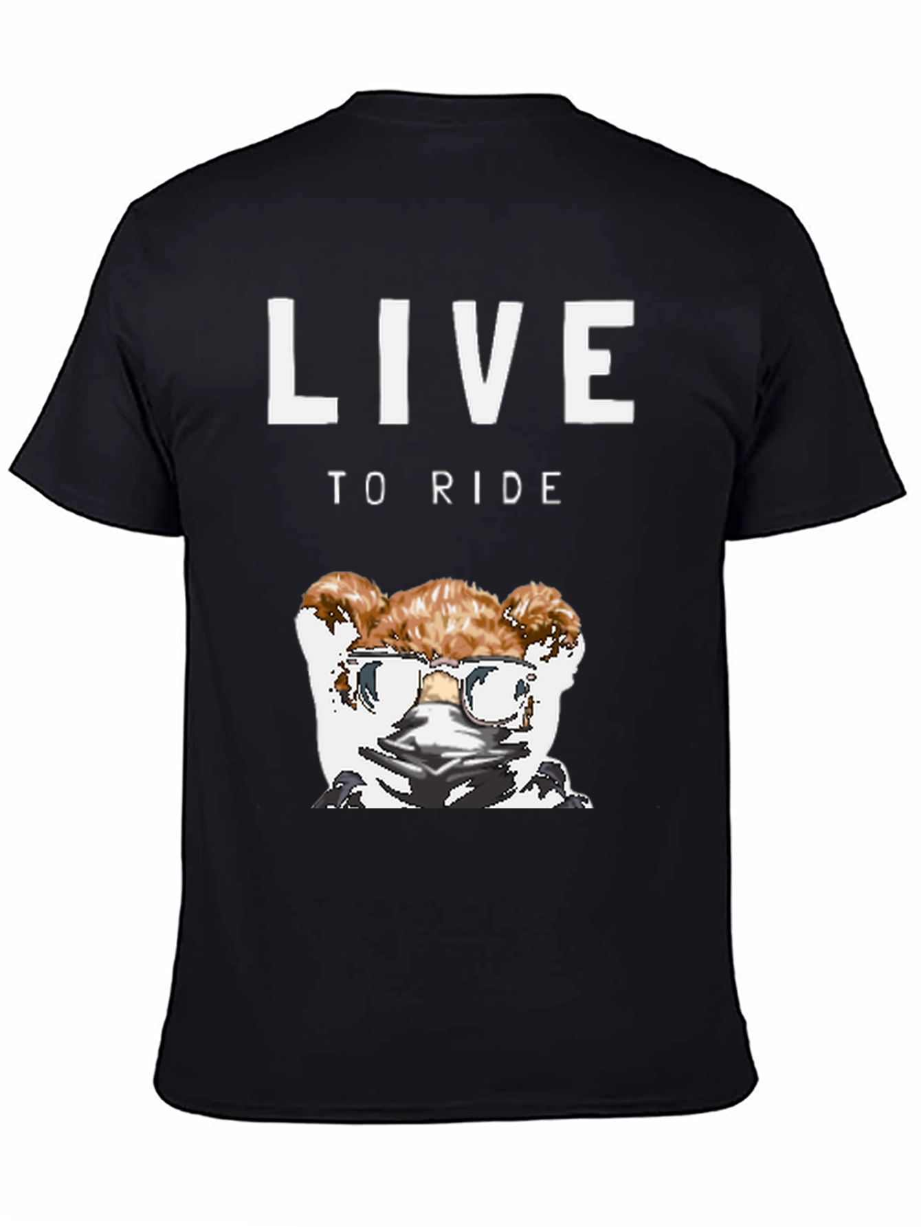 Live to Ride Dog T-Shirt - Cool Biker Pup Design