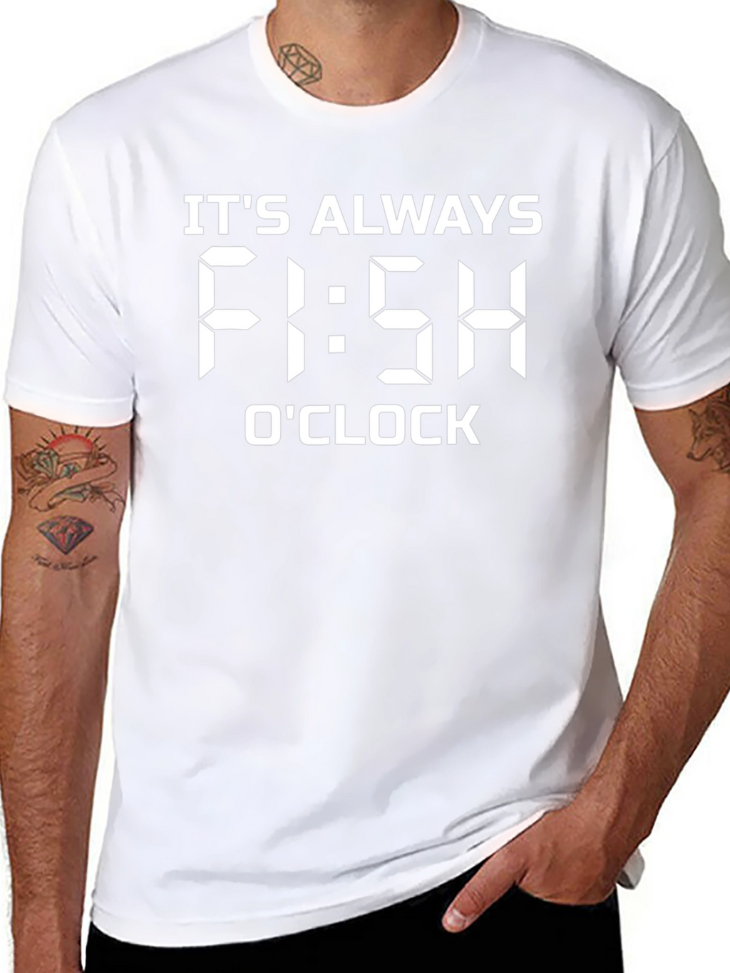 Its Always Fi:sh OClock Fishing T-Shirt