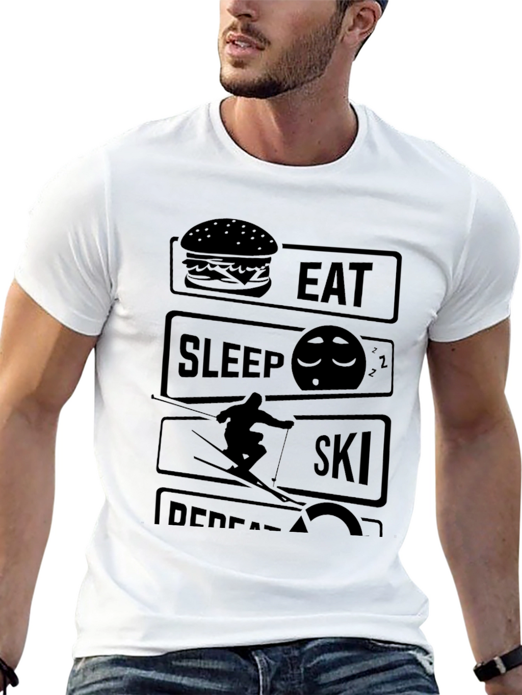 Eat Sleep Ski Repeat T-Shirt