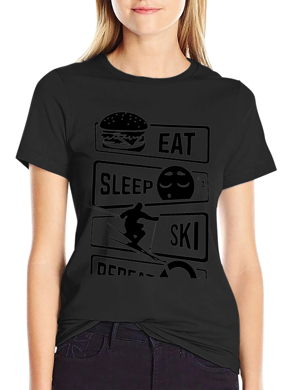 Eat Sleep Ski Repeat T-Shirt