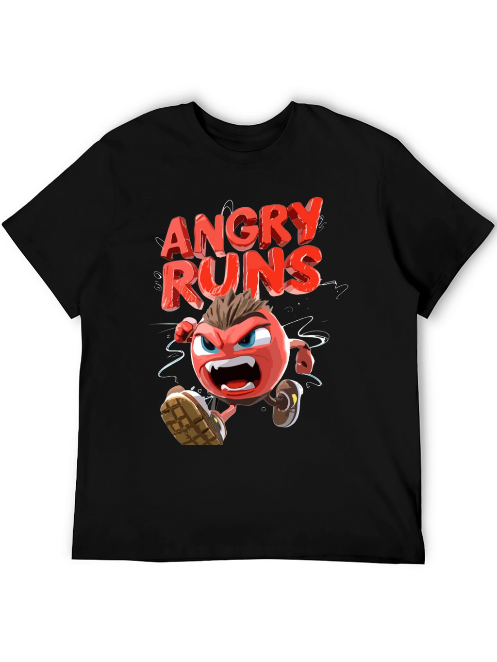 Angry Runs Black Graphic Tee