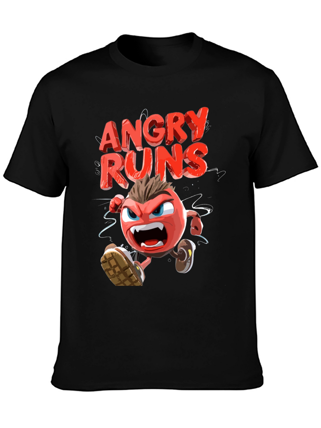 Angry Runs Black Graphic Tee