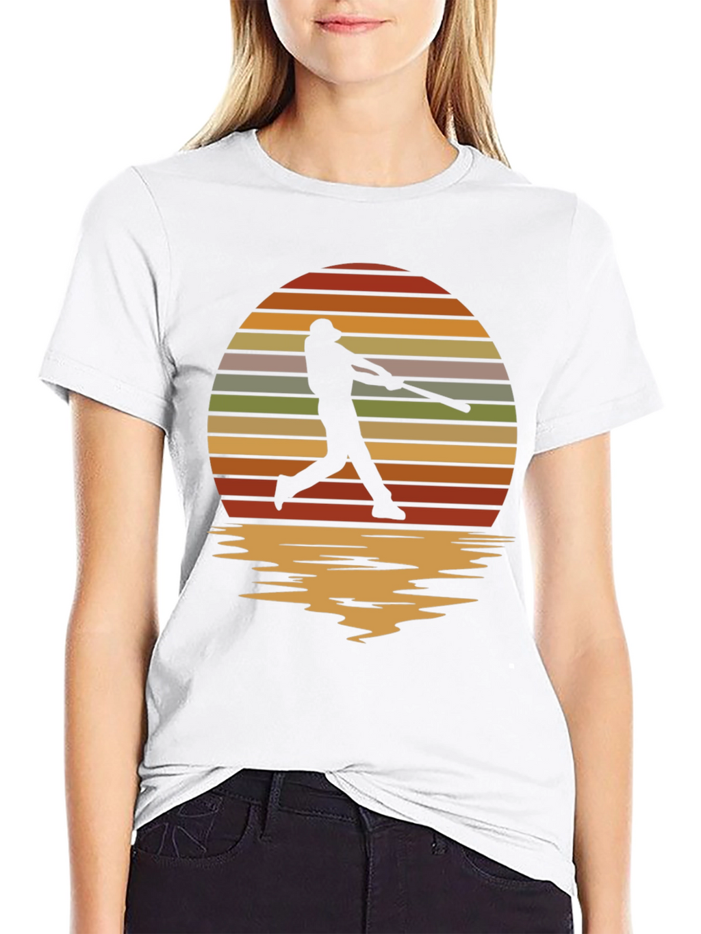 Baseball Silhouette Graphic Tee
