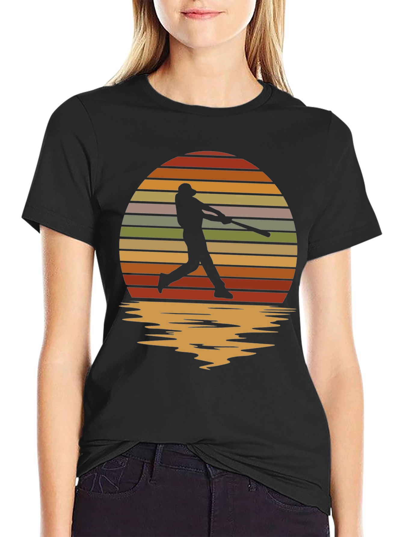 Baseball Silhouette Graphic Tee