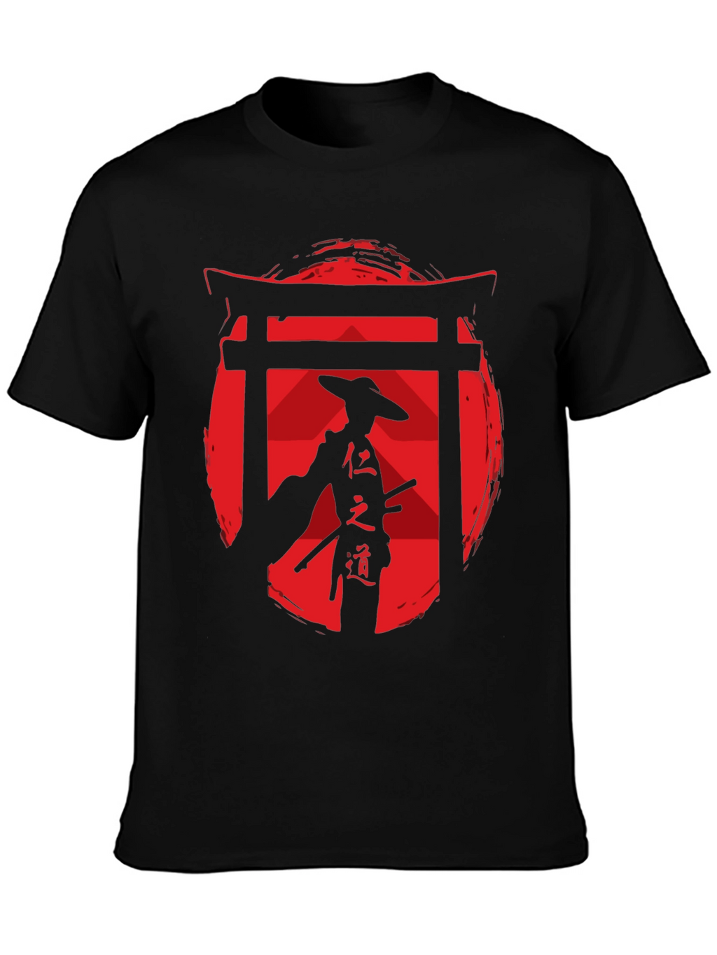Samurai Graphic Tee - Red Sun Design