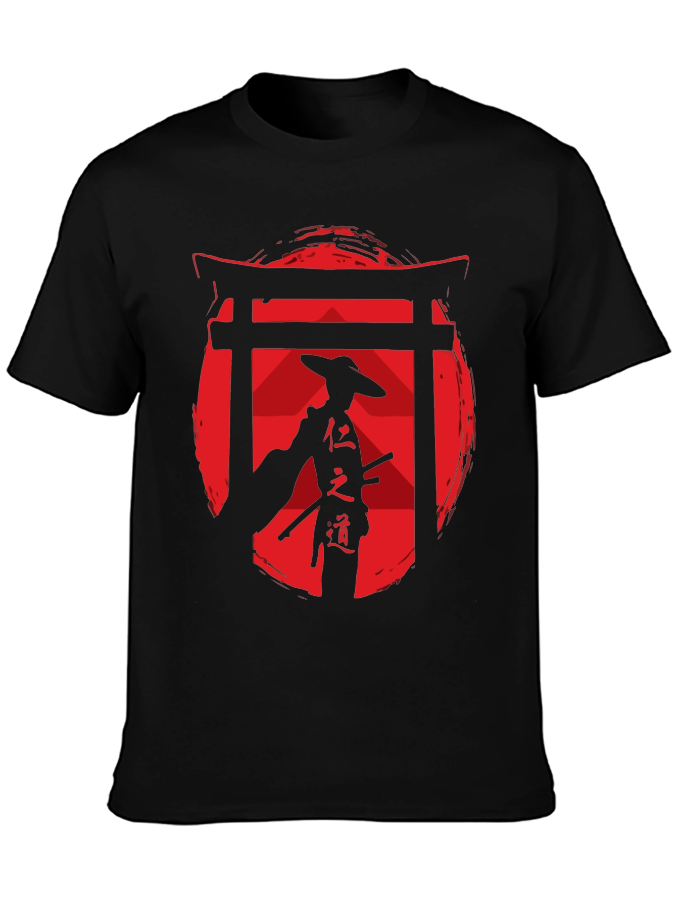 Samurai Graphic Tee - Red Sun Design