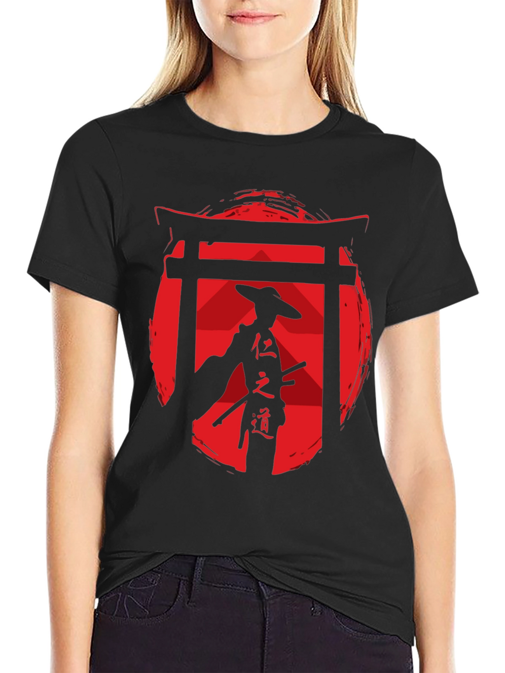 Samurai Graphic Tee - Red Sun Design