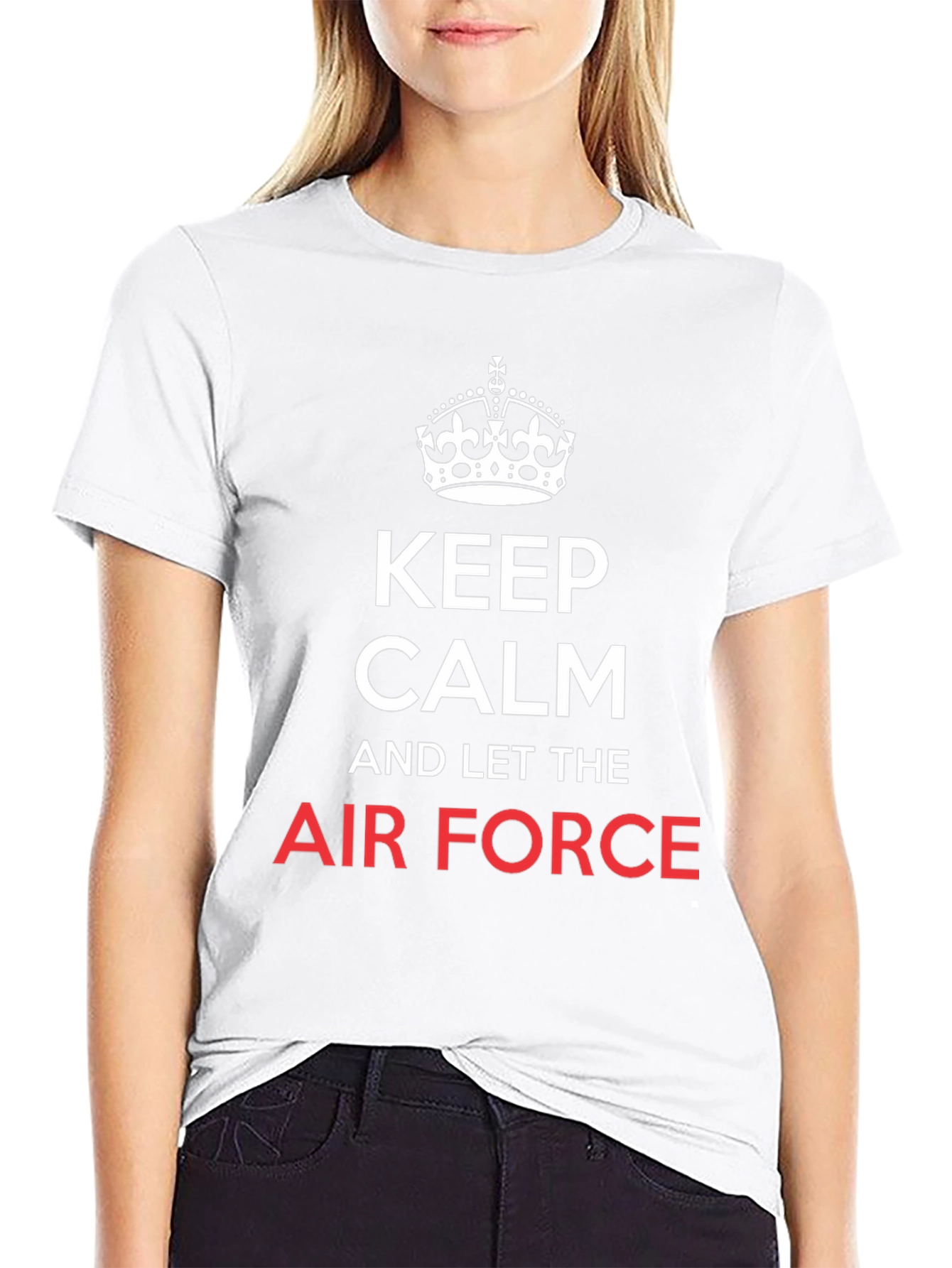 Keep Calm Air Force Black T-Shirt