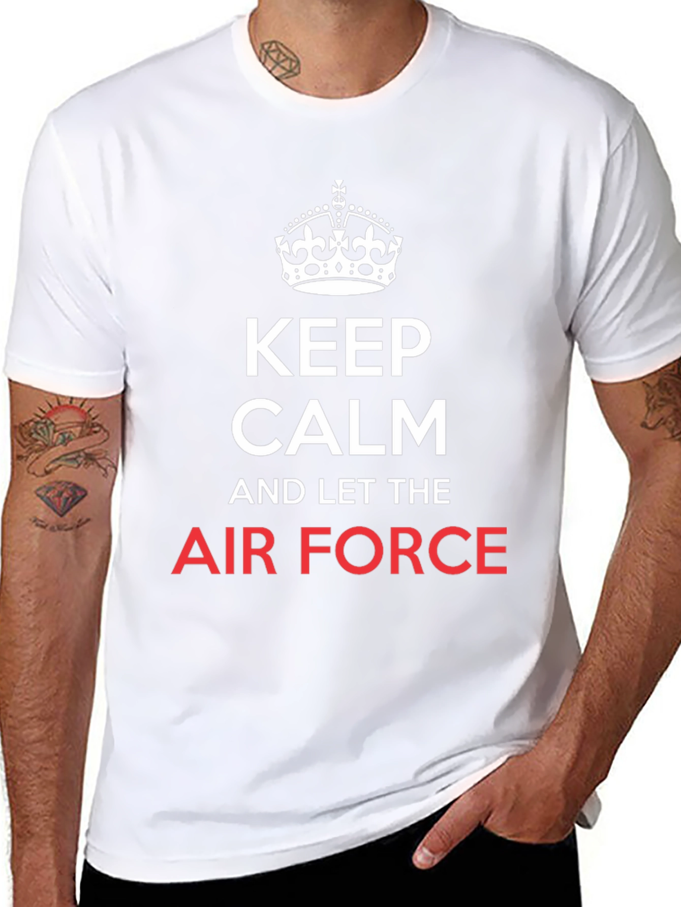 Keep Calm Air Force Black T-Shirt