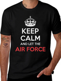 Keep Calm Air Force Black T-Shirt