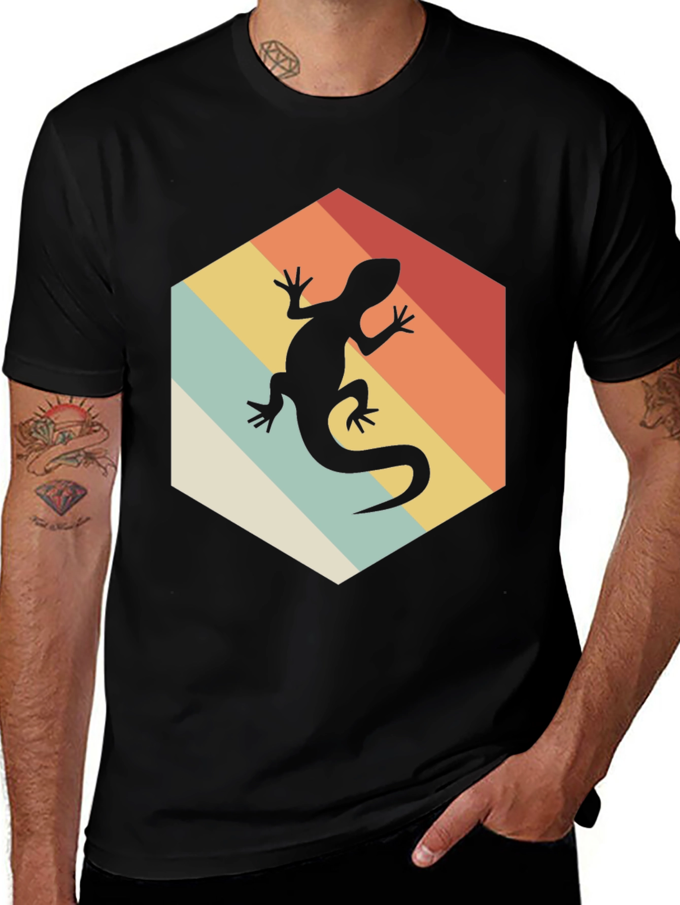 Retro Lizard Tee - Vintage Style Reptile Graphic T-Shirt