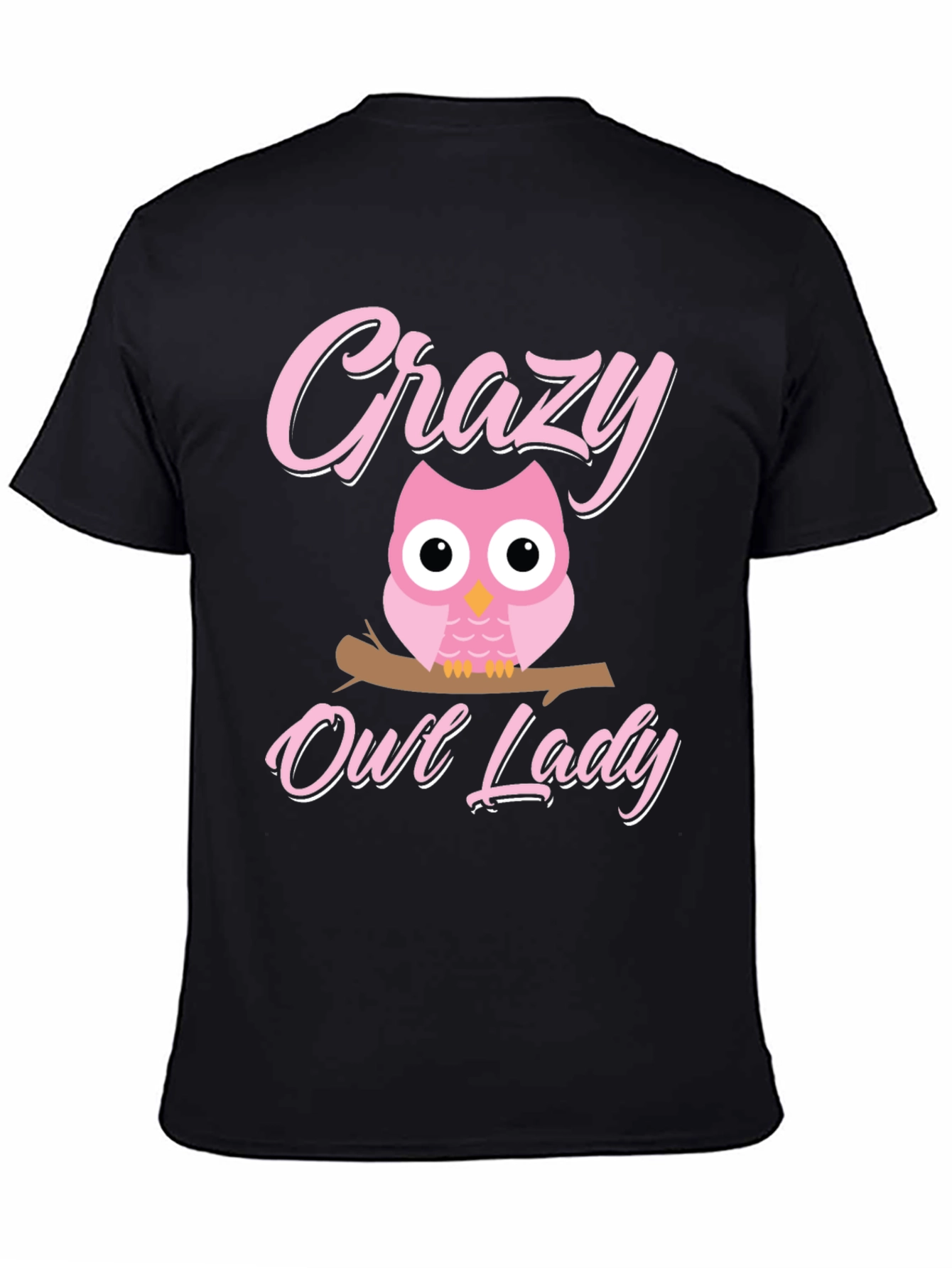 Crazy Owl Lady T-Shirt - Cute Womens Tee