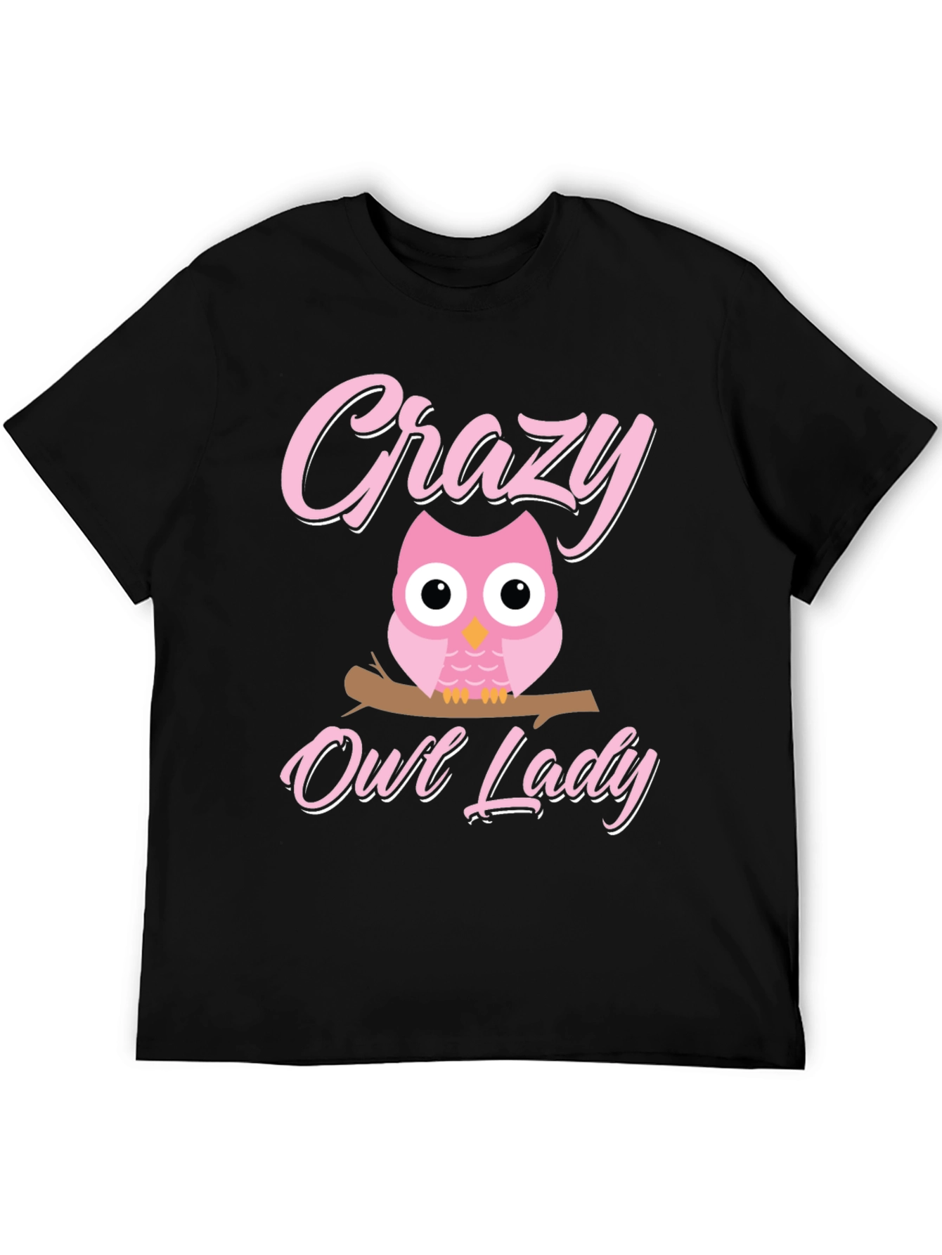 Crazy Owl Lady T-Shirt - Cute Womens Tee