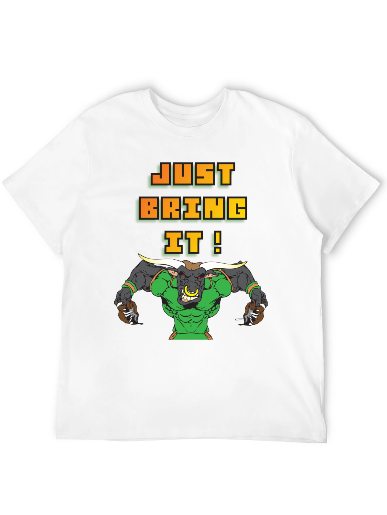 Just Bring It! Graphic Bull T-Shirt