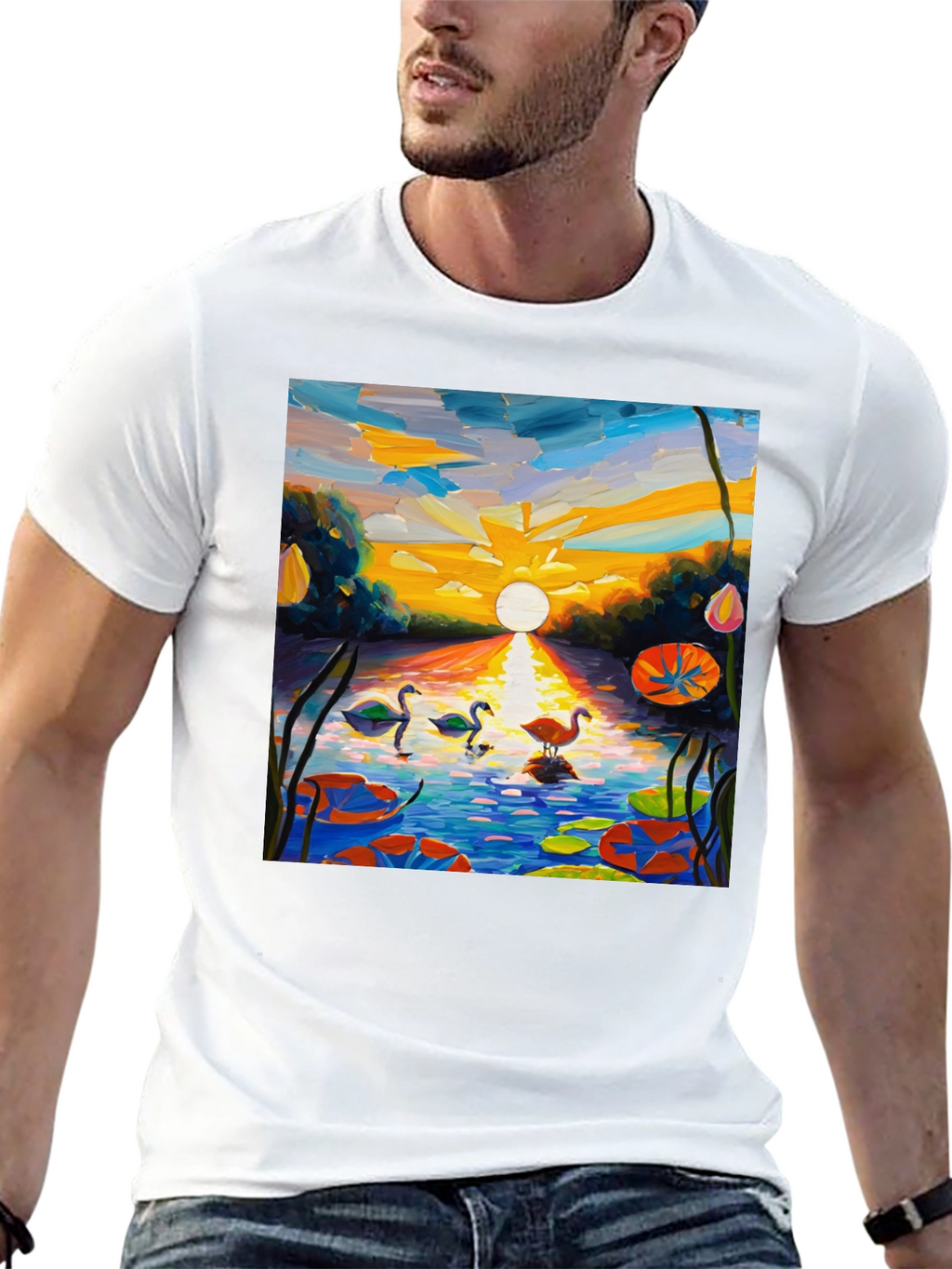Swan Lake Impression T-Shirt