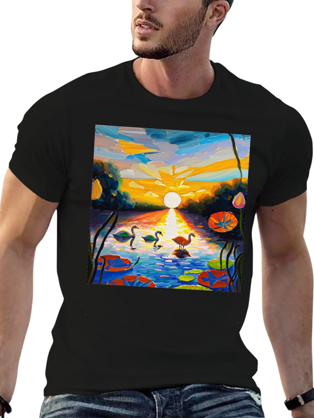 Swan Lake Impression T-Shirt