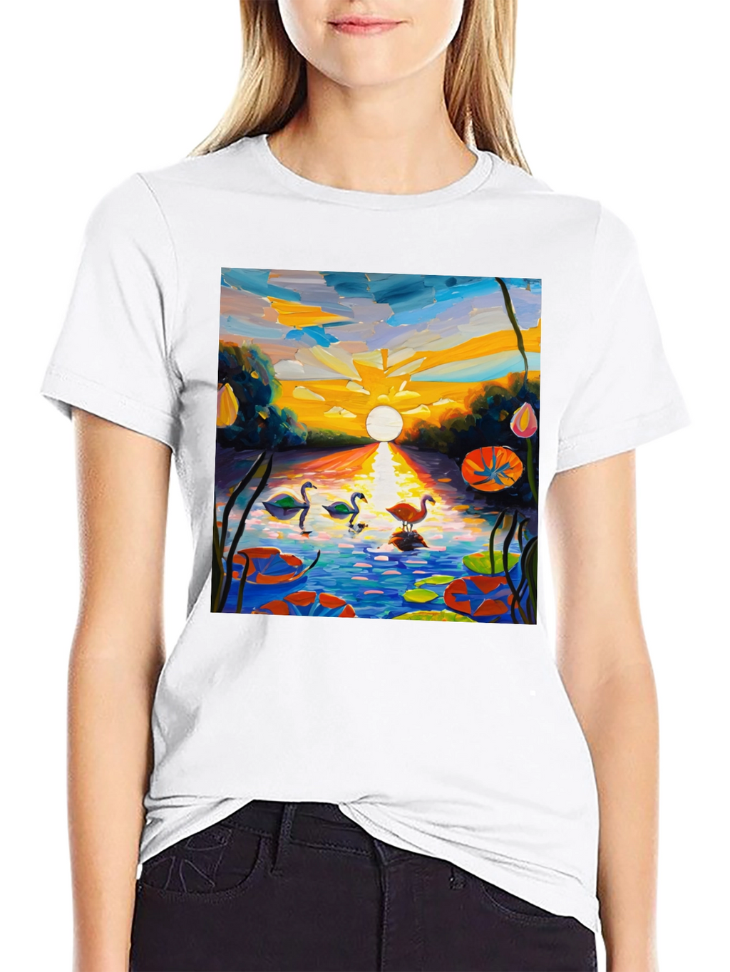 Swan Lake Impression T-Shirt