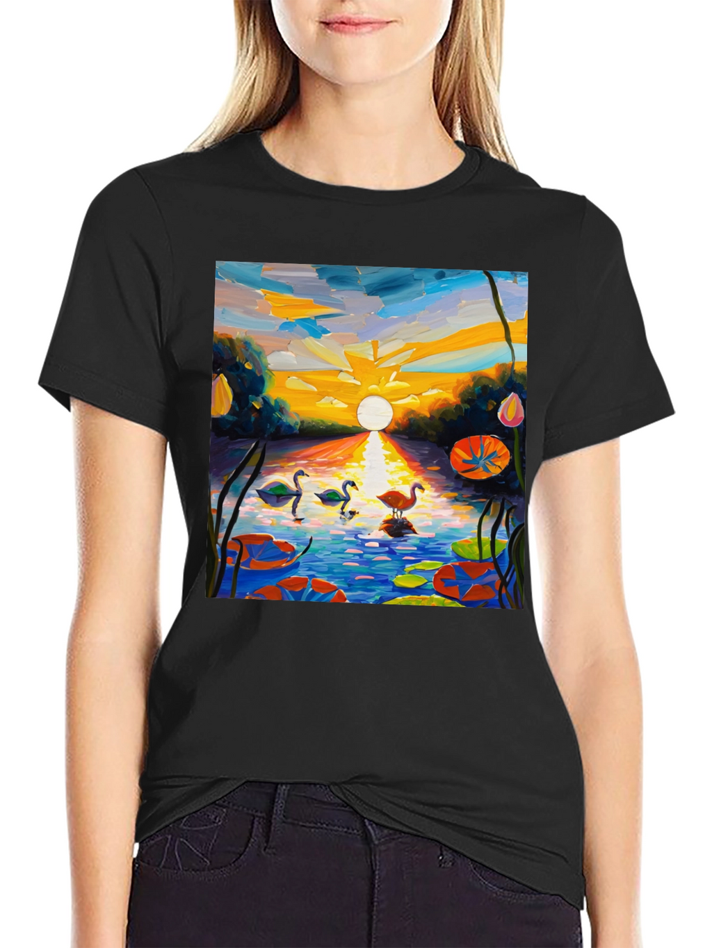 Swan Lake Impression T-Shirt