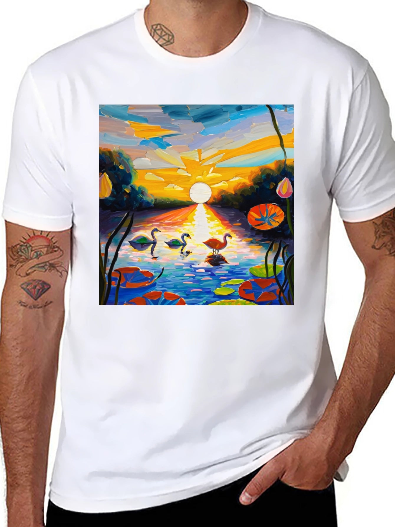 Swan Lake Impression T-Shirt