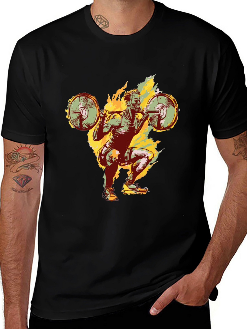 Weightlifting T-Shirt - Squat Design