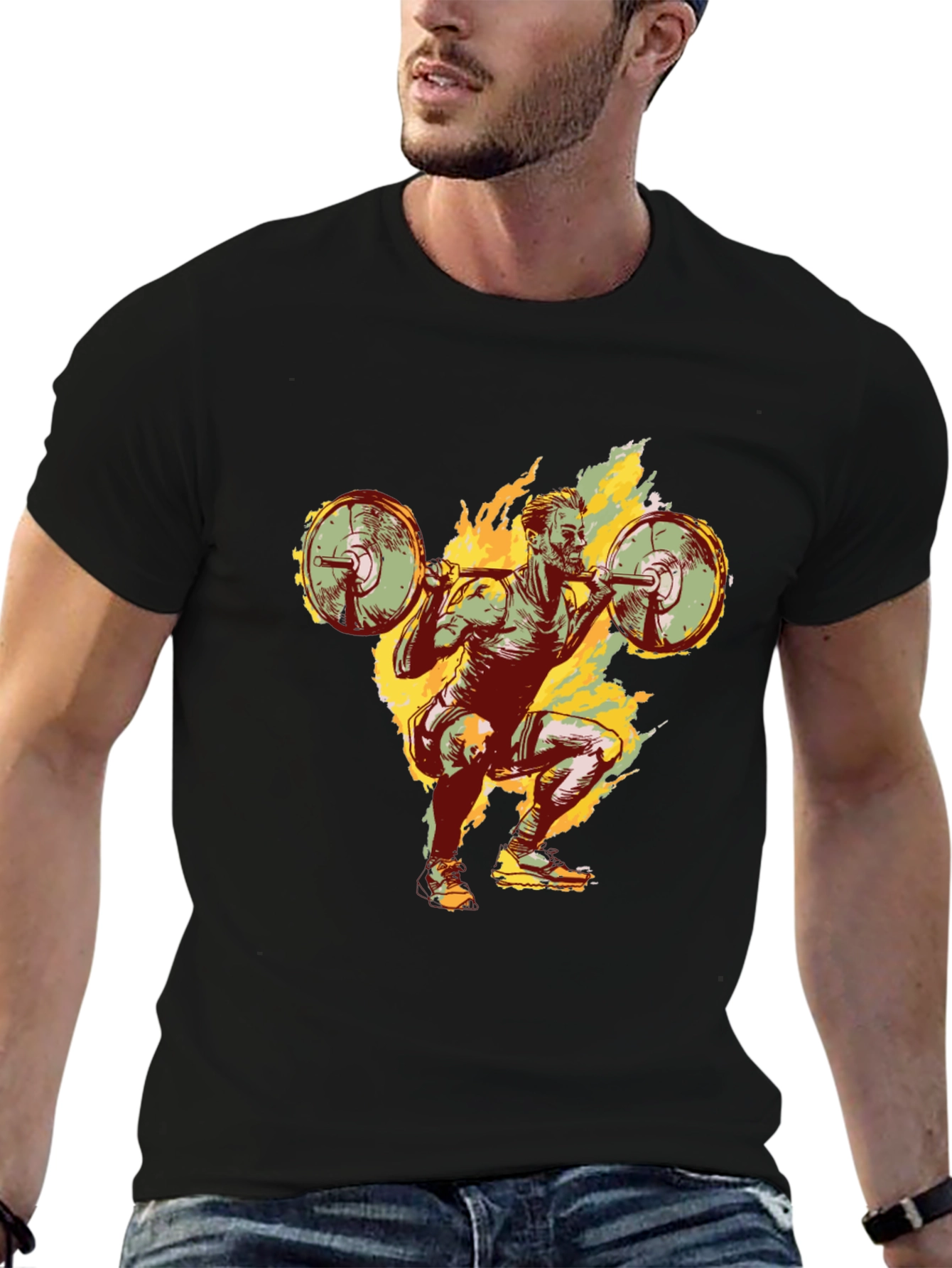 Weightlifting T-Shirt - Squat Design