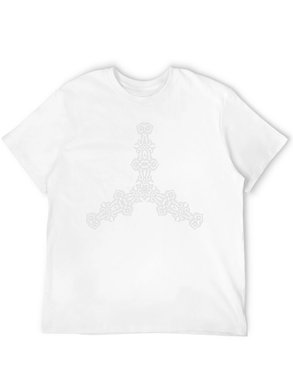 Mens Black Tee with Abstract Tribal Design