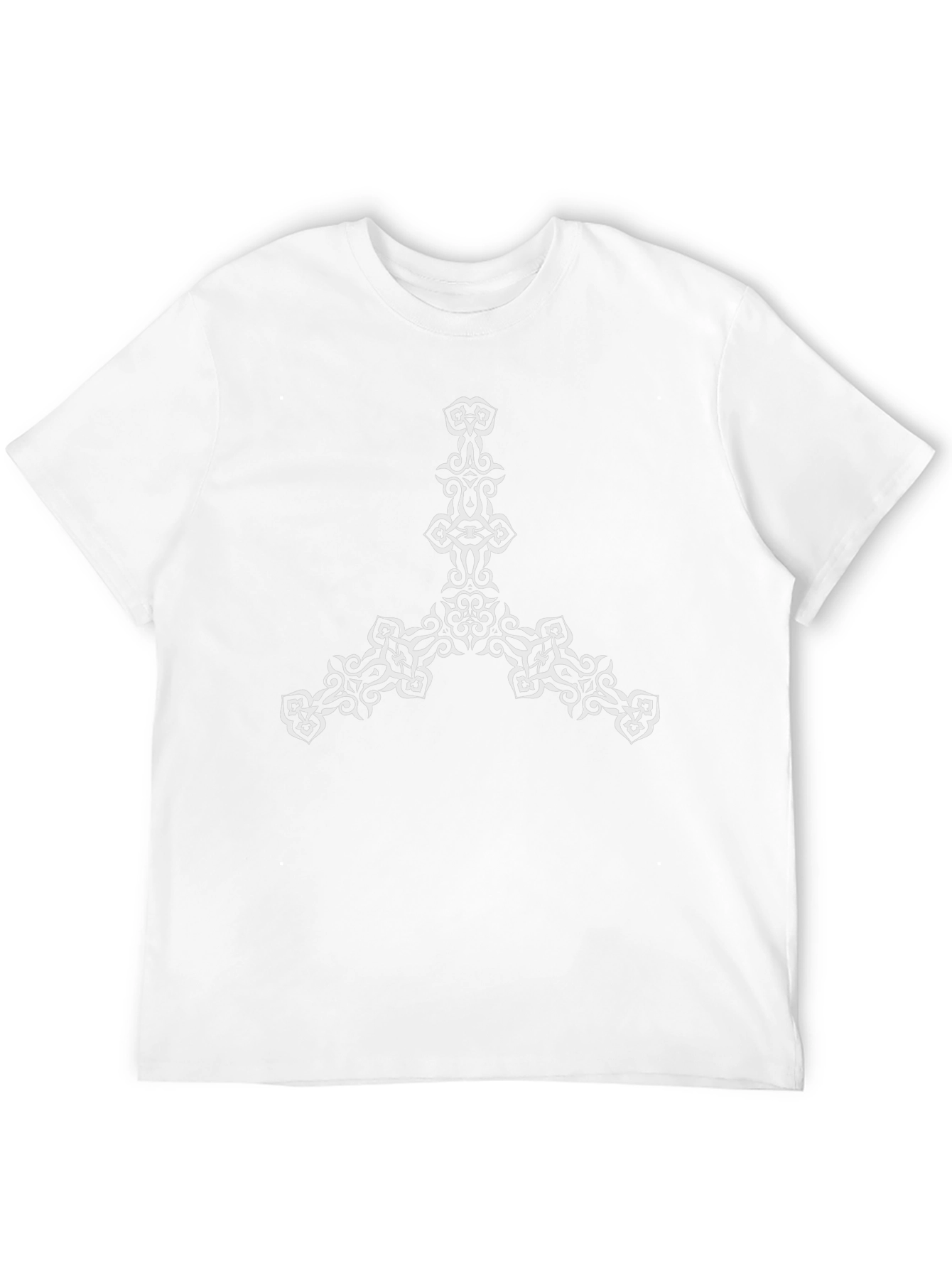 Mens Black Tee with Abstract Tribal Design