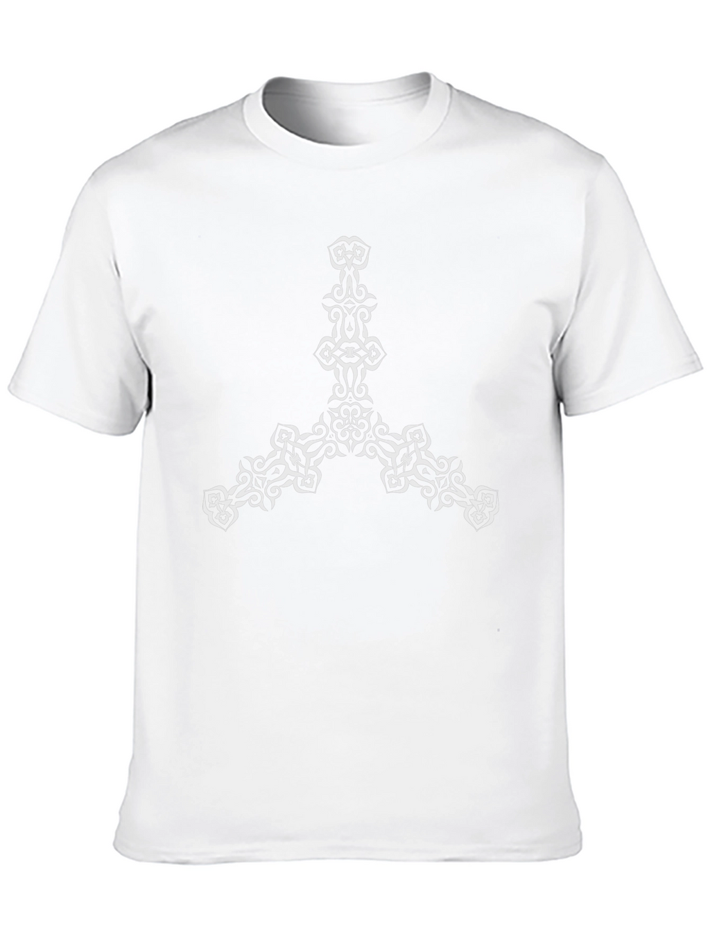 Mens Black Tee with Abstract Tribal Design
