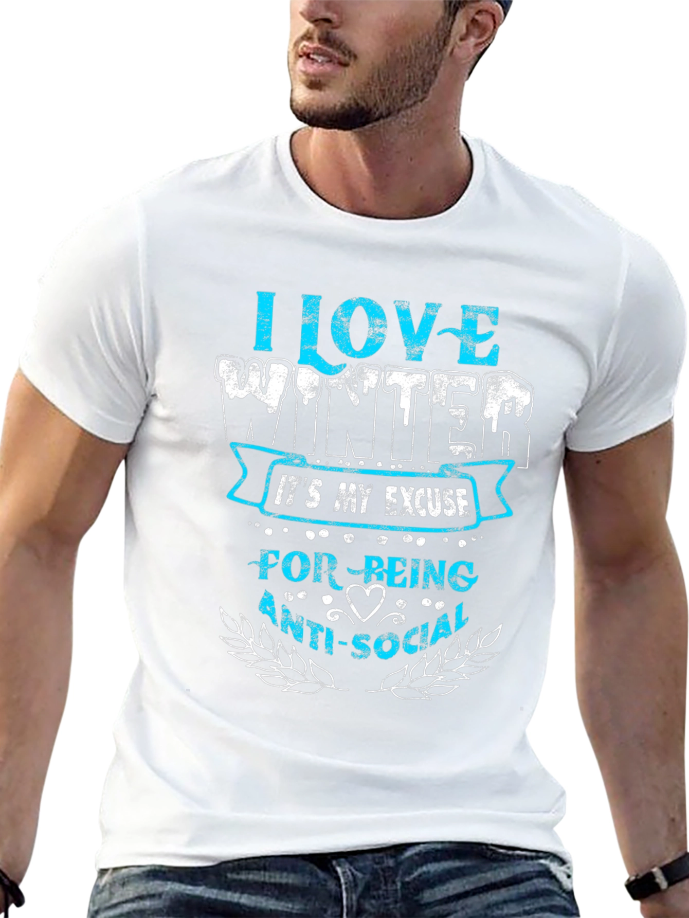I Love Winter Anti-Social T-Shirt