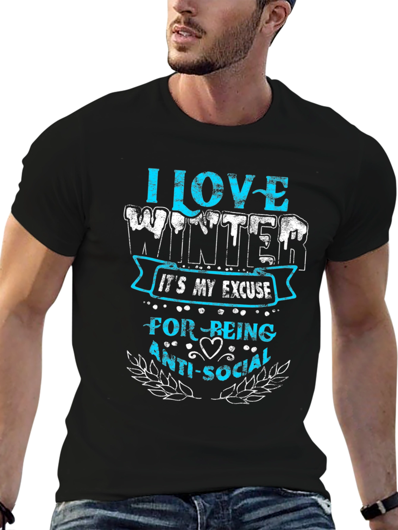 I Love Winter Anti-Social T-Shirt
