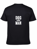 Dog and Man T-Shirt – Bold Minimalist Graphic Tee